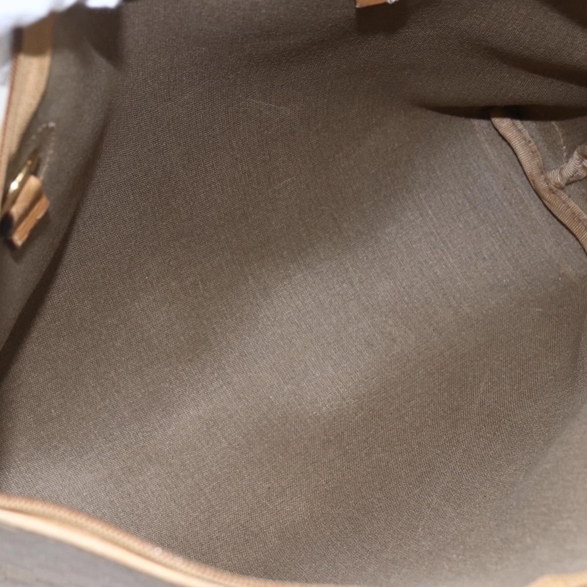 GUCCI Micro GG Supreme Hand Bag PVC Beige Gold 02 39 4947 Auth ep11737