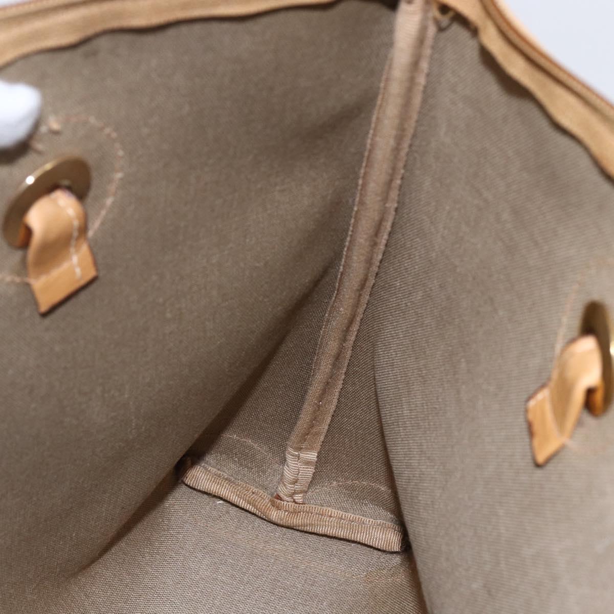 GUCCI Micro GG Supreme Hand Bag PVC Beige Gold 02 39 4947 Auth ep11737