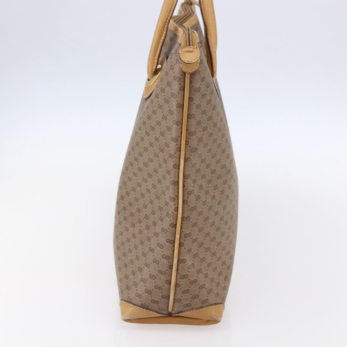 GUCCI Micro GG Supreme Hand Bag PVC Beige Gold 02 39 4947 Auth ep11737