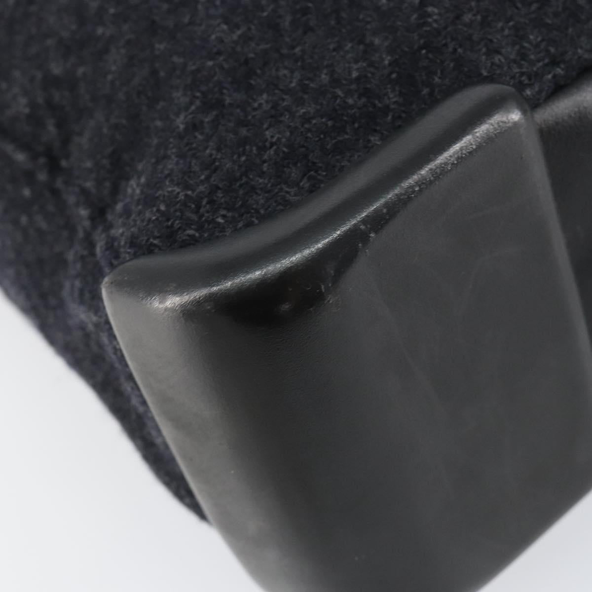 PRADA Tote Bag Wool Gray Auth ep11742