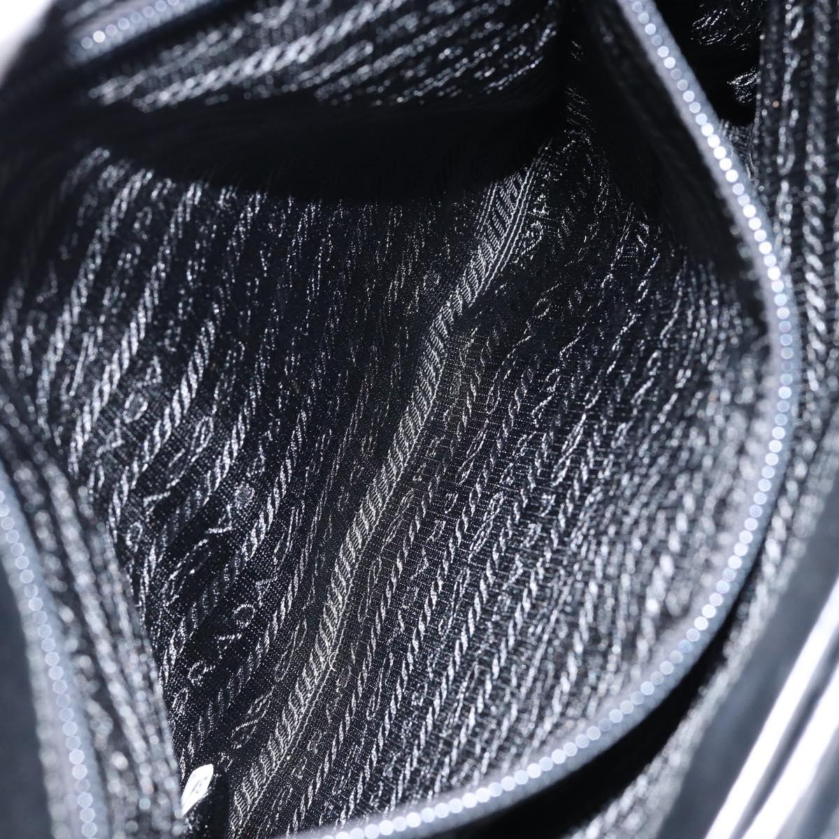 PRADA Tote Bag Wool Gray Auth ep11742