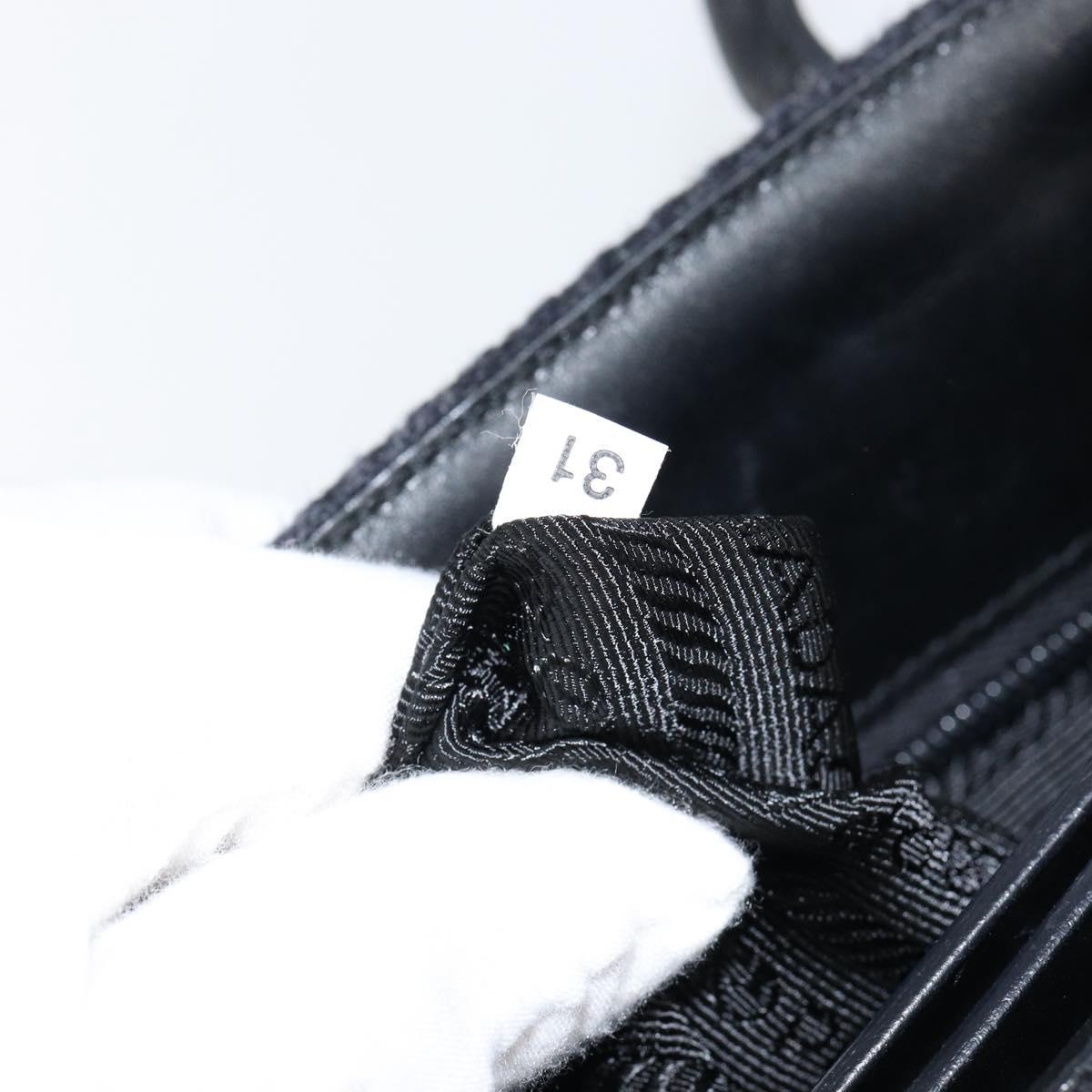 PRADA Tote Bag Wool Gray Auth ep11742