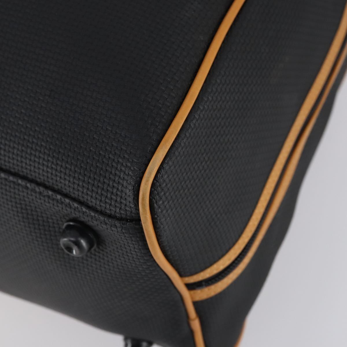 SAINT LAURENT Cassandra Boston Bag PVC Black Brown gold Auth ep11750