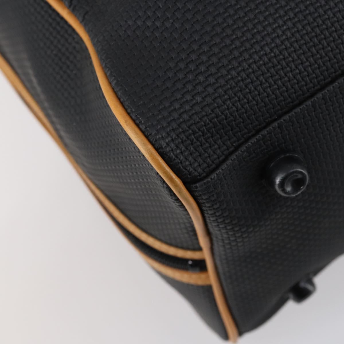 SAINT LAURENT Cassandra Boston Bag PVC Black Brown gold Auth ep11750