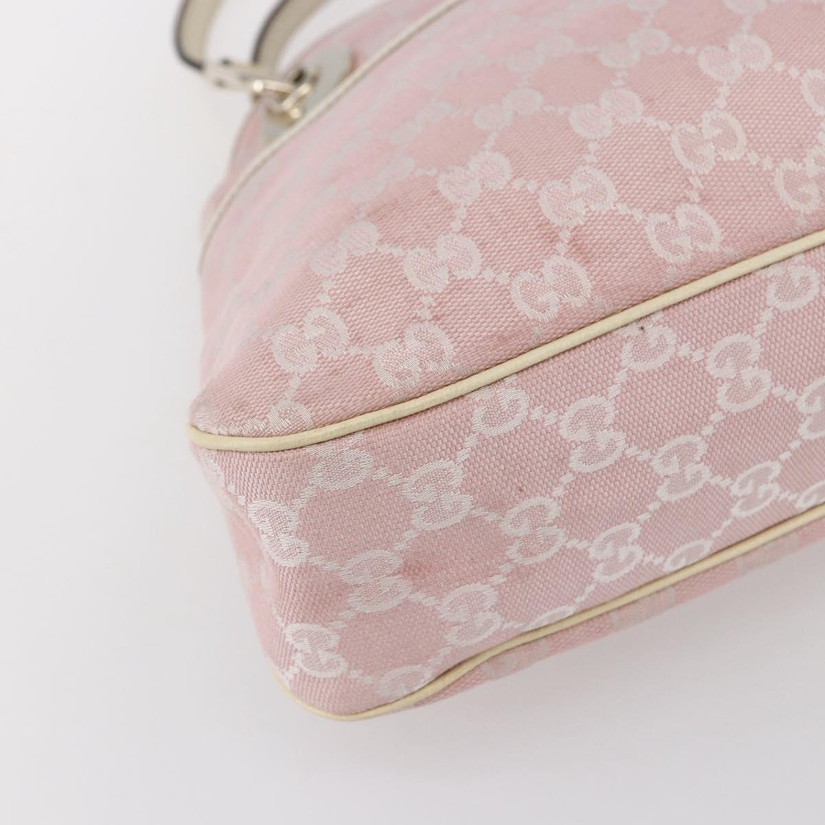 GUCCI GG Canvas Tote Bag Pink Gold 121023 Auth ep11753