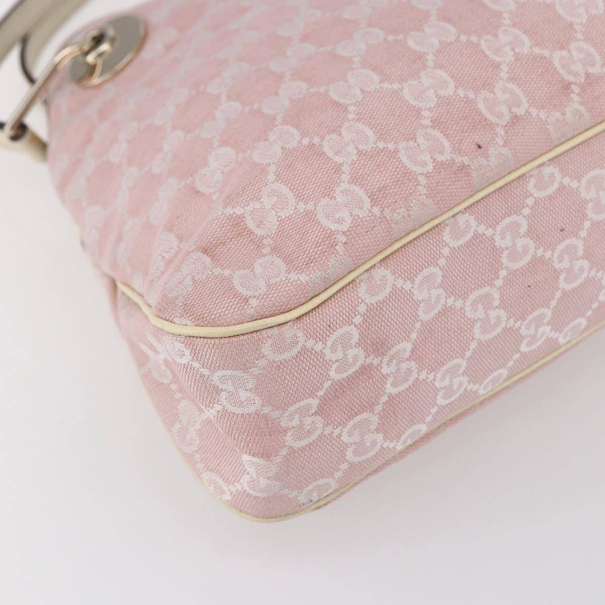 GUCCI GG Canvas Tote Bag Pink Gold 121023 Auth ep11753