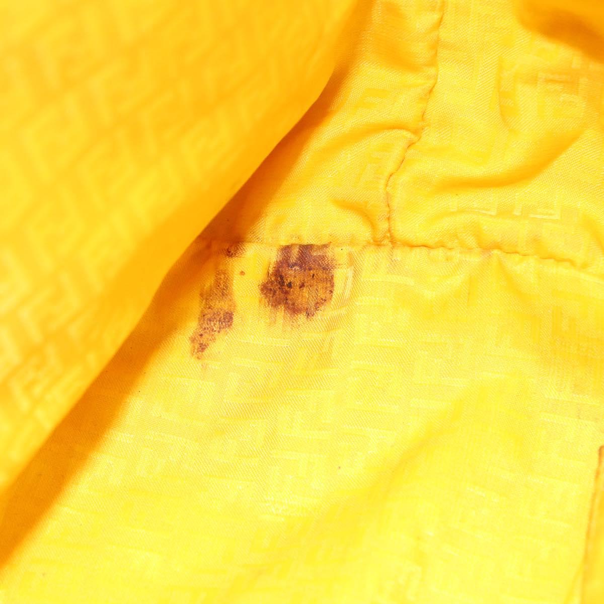 FENDI Zucca Canvas Hand Bag Black Brown Auth ep11760