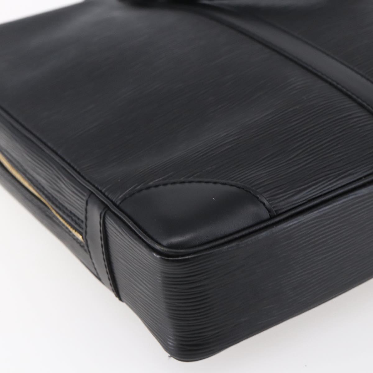 LOUIS VUITTON Epi Porte Documents Voyage Business Bag Black M40321 Auth ep11774