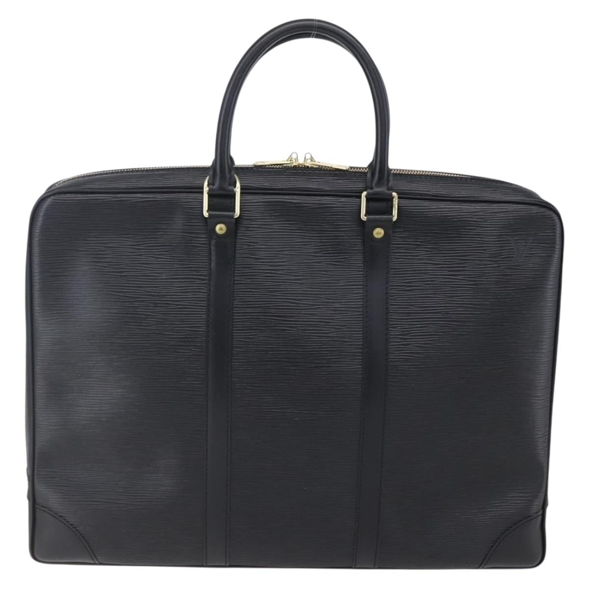 LOUIS VUITTON Epi Porte Documents Voyage Business Bag Black M40321 Auth ep11774