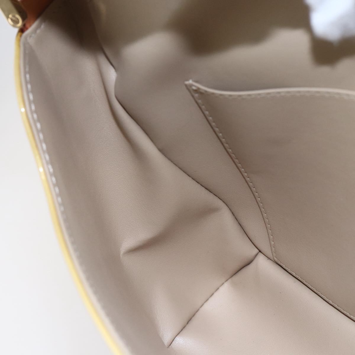 LOUIS VUITTON Monogram Vernis Thompson Street Bag Beige M91301 LV Auth ep11776