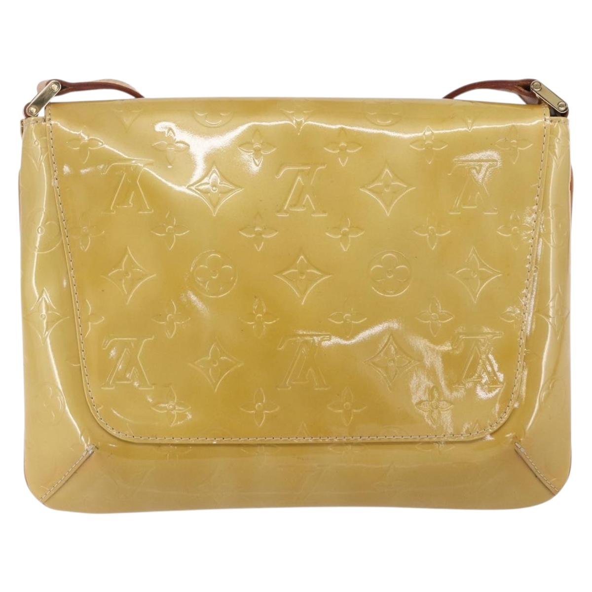 LOUIS VUITTON Monogram Vernis Thompson Street Bag Beige M91301 LV Auth ep11776