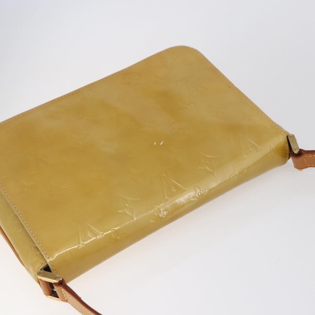 LOUIS VUITTON Monogram Vernis Thompson Street Bag Beige M91301 LV Auth ep11776