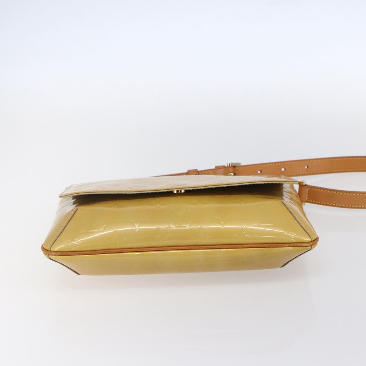 LOUIS VUITTON Monogram Vernis Thompson Street Bag Beige M91301 LV Auth ep11776