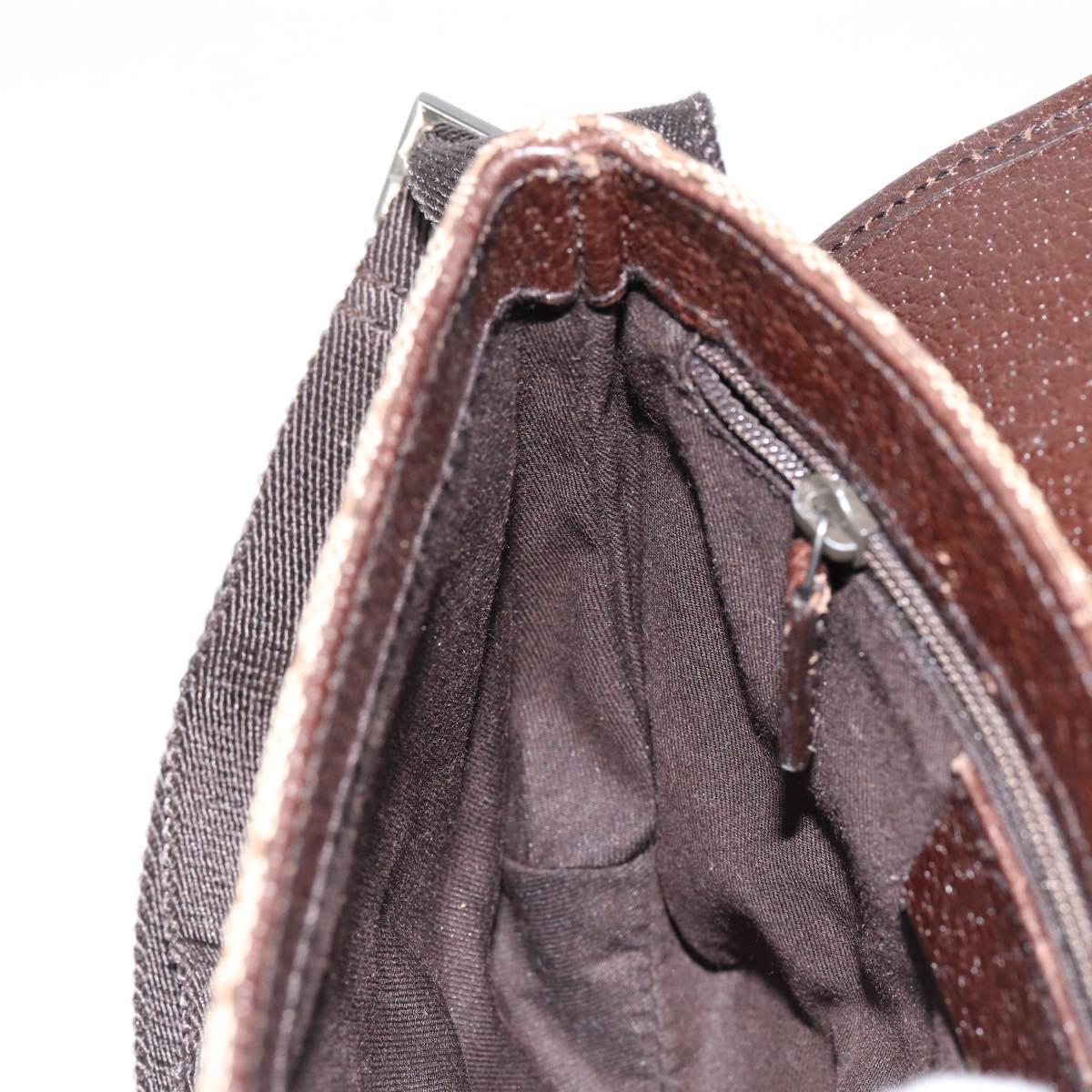 GUCCI GG Canvas Waist bag Beige Silver 131236 Auth ep11777