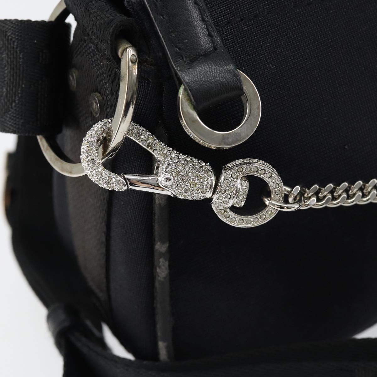 Christian Dior Hardcore Shoulder Bag Nylon Silver Black Auth ep11778