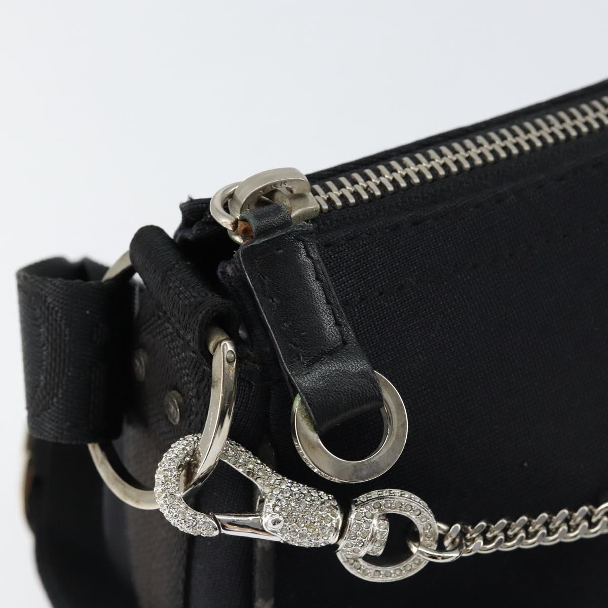 Christian Dior Hardcore Shoulder Bag Nylon Silver Black Auth ep11778