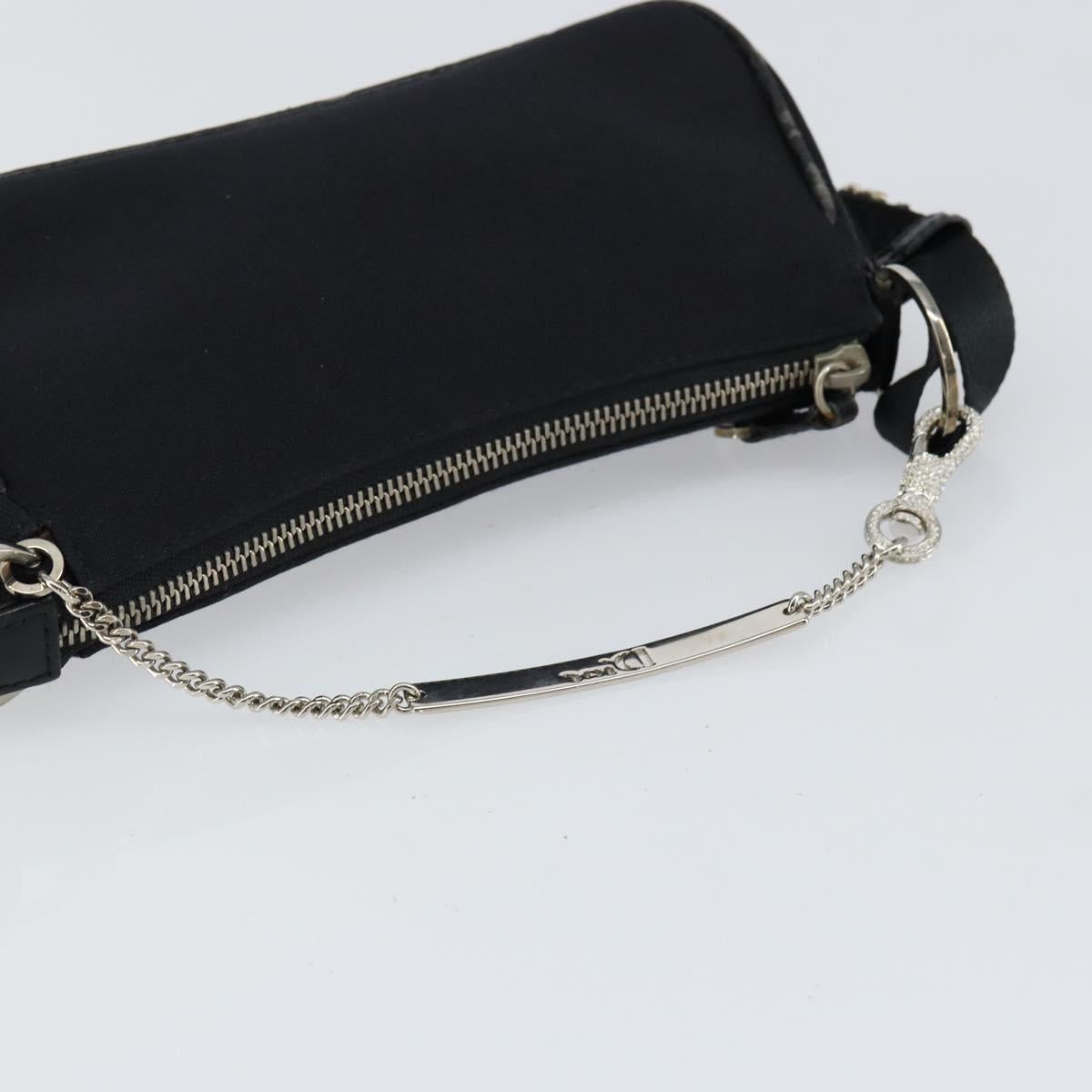 Christian Dior Hardcore Shoulder Bag Nylon Silver Black Auth ep11778