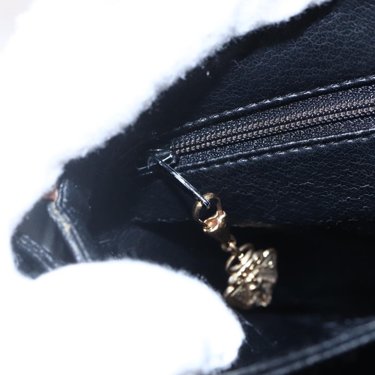 GUCCI Micro GG Supreme Shoulder Bag PVC Black Gold 007 92 5548 Auth ep11795