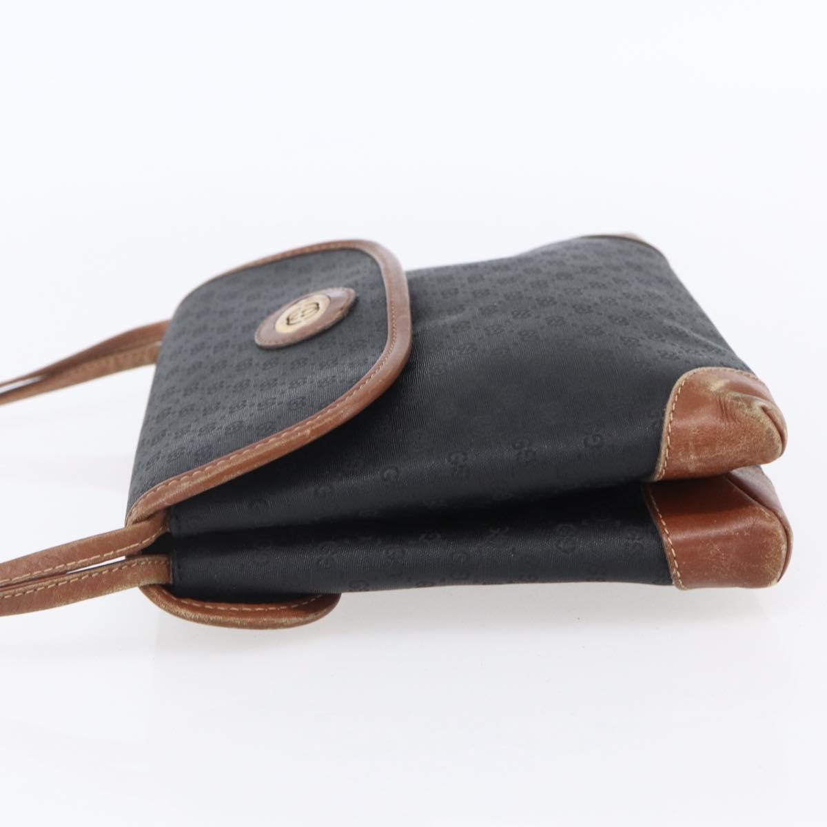 GUCCI Micro GG Supreme Shoulder Bag PVC Black Gold 007 92 5548 Auth ep11795