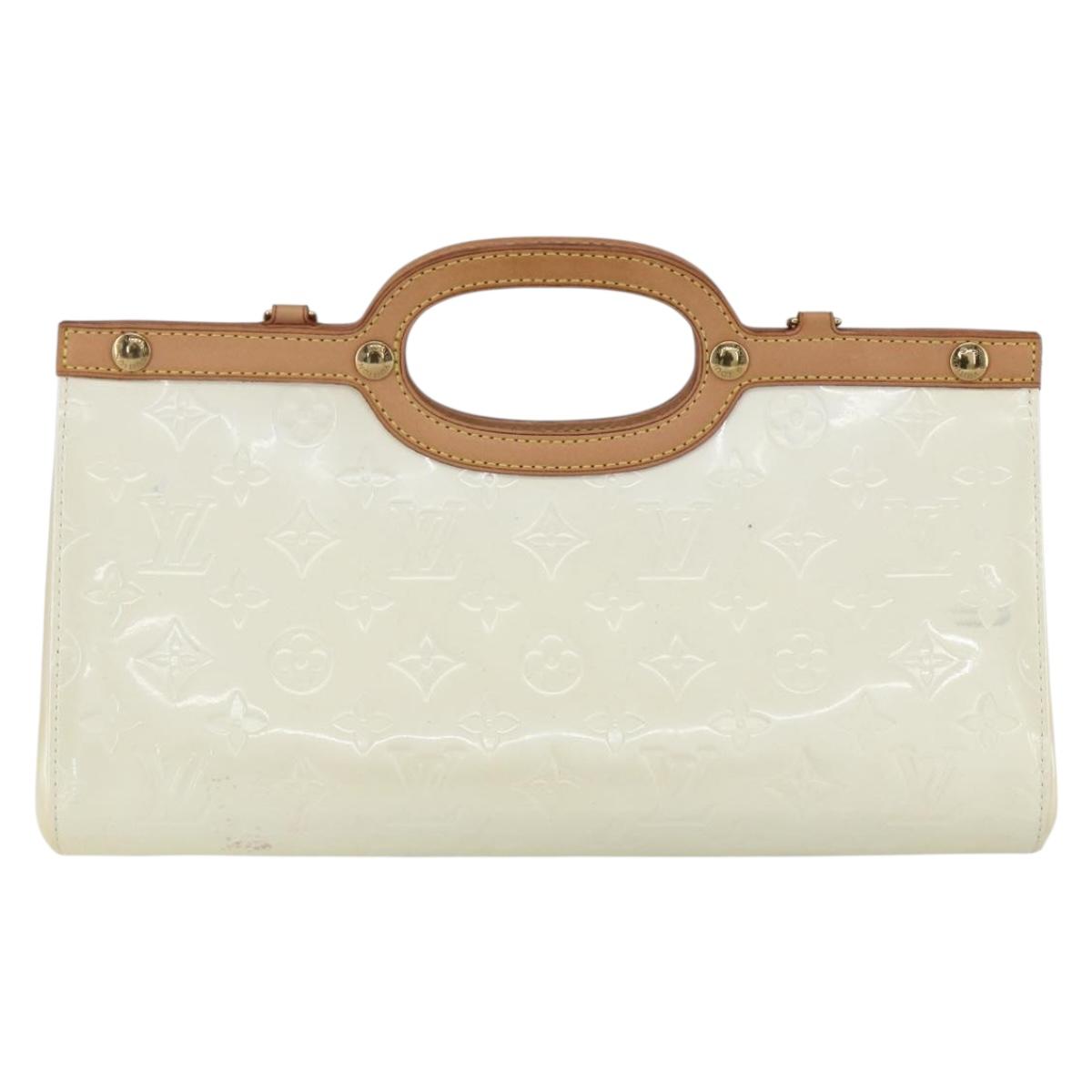 LOUIS VUITTON Monogram Vernis Roxbury Drive Bag Perle M91374 LV Auth ep11799
