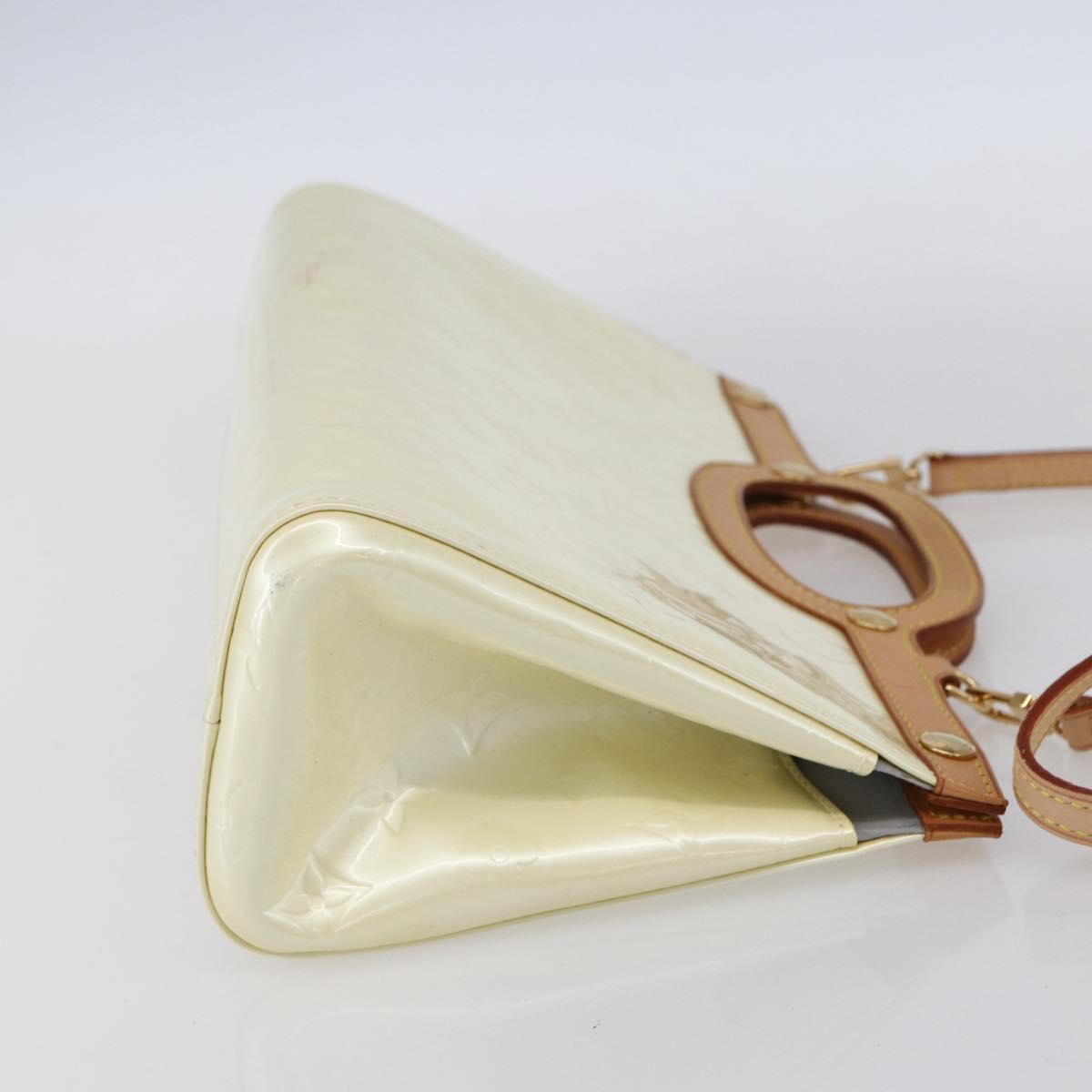 LOUIS VUITTON Monogram Vernis Roxbury Drive Bag Perle M91374 LV Auth ep11799