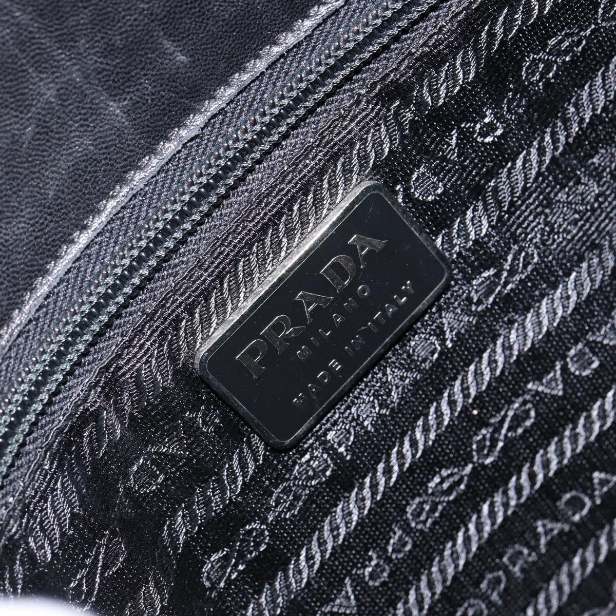 PRADA Shoulder Bag Leather Black Auth ep11820