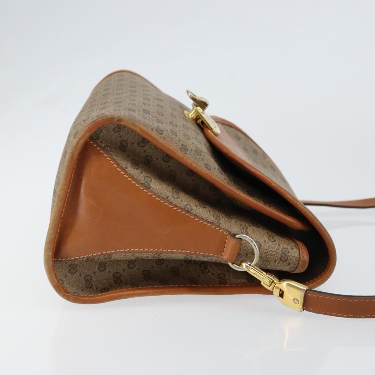 GUCCI Micro GG Supreme Shoulder Bag PVC Gold Beige Auth ep11821