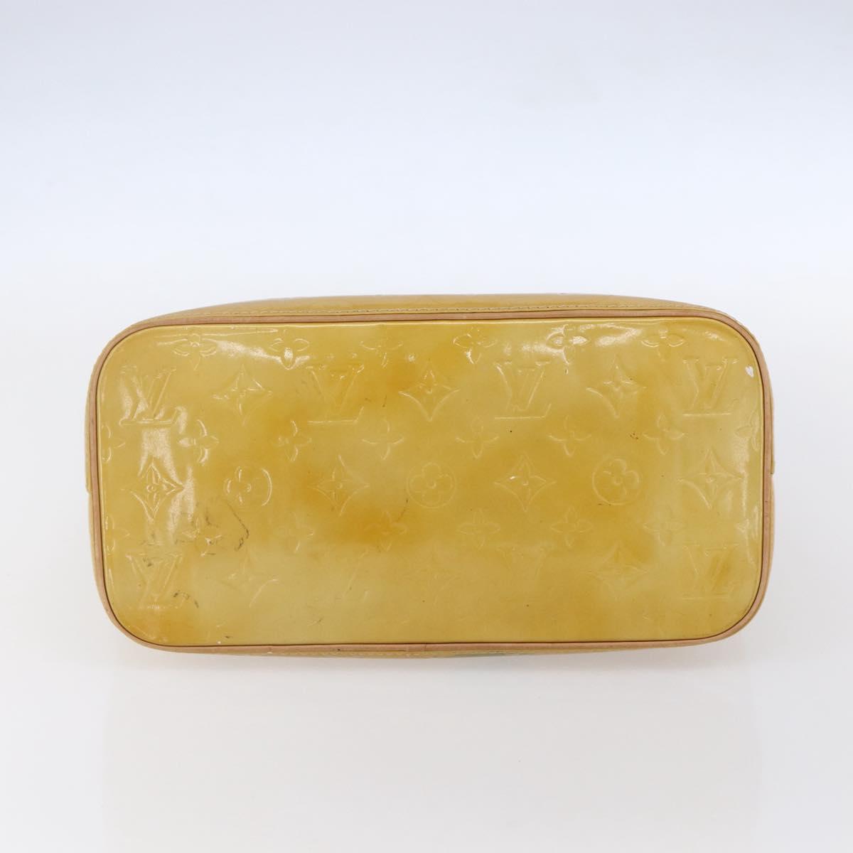 LOUIS VUITTON Monogram Vernis Houston Hand Bag Beige M91004 LV Auth ep11829