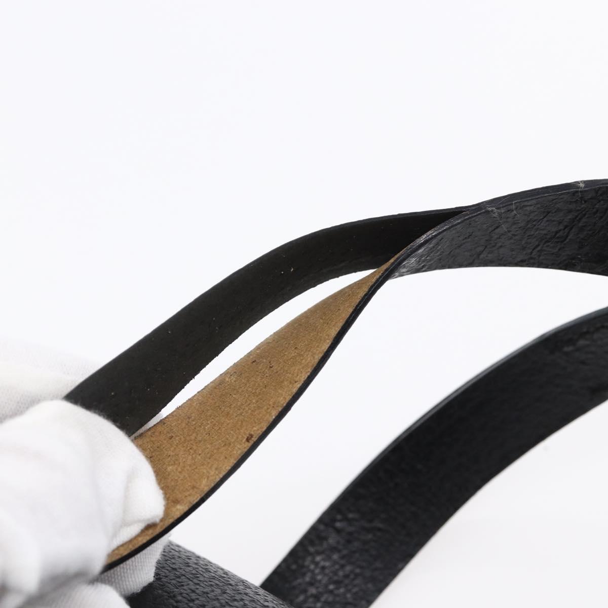 GUCCI Hand Bag Leather Outlet Black Auth ep11833