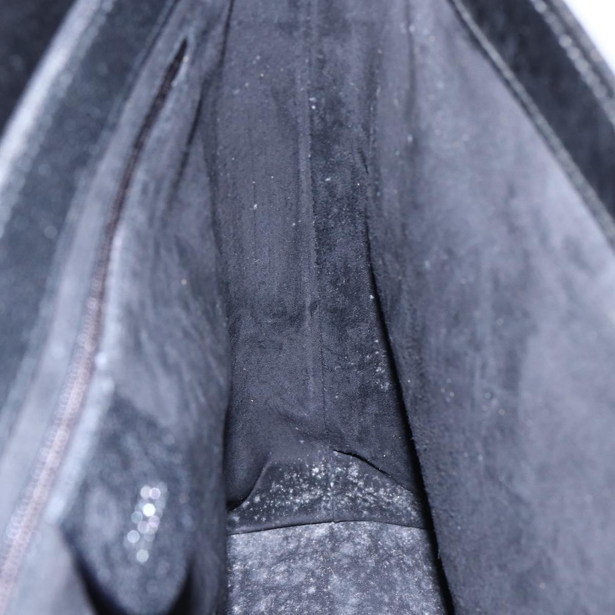 GUCCI Hand Bag Leather Outlet Black Auth ep11833