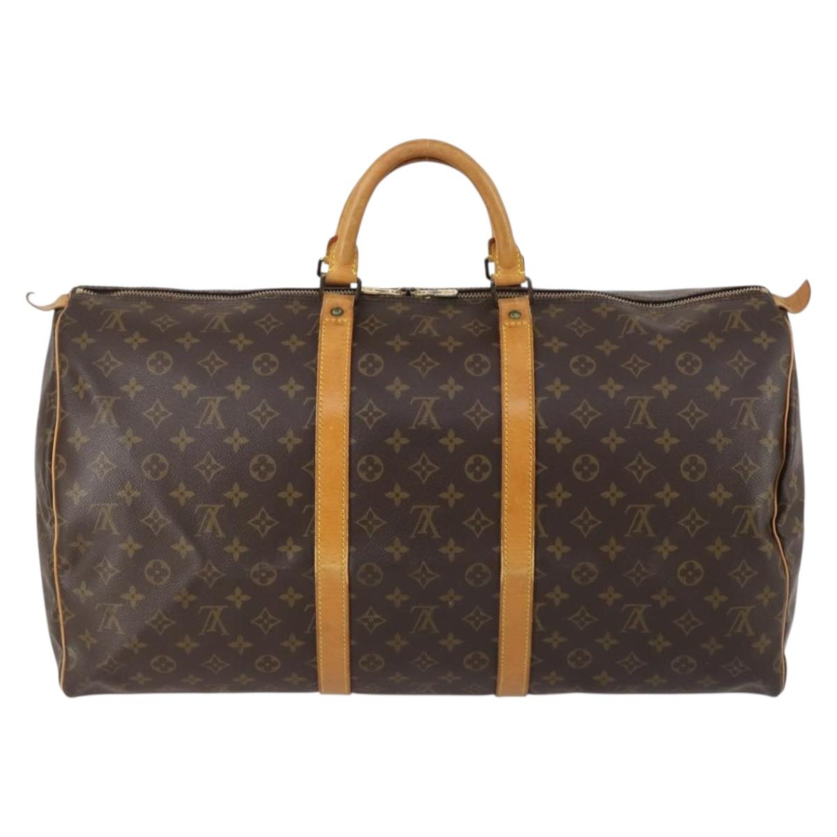 LOUIS VUITTON Monogram Keepall 55 Boston Bag M41424 LV Auth ep11835