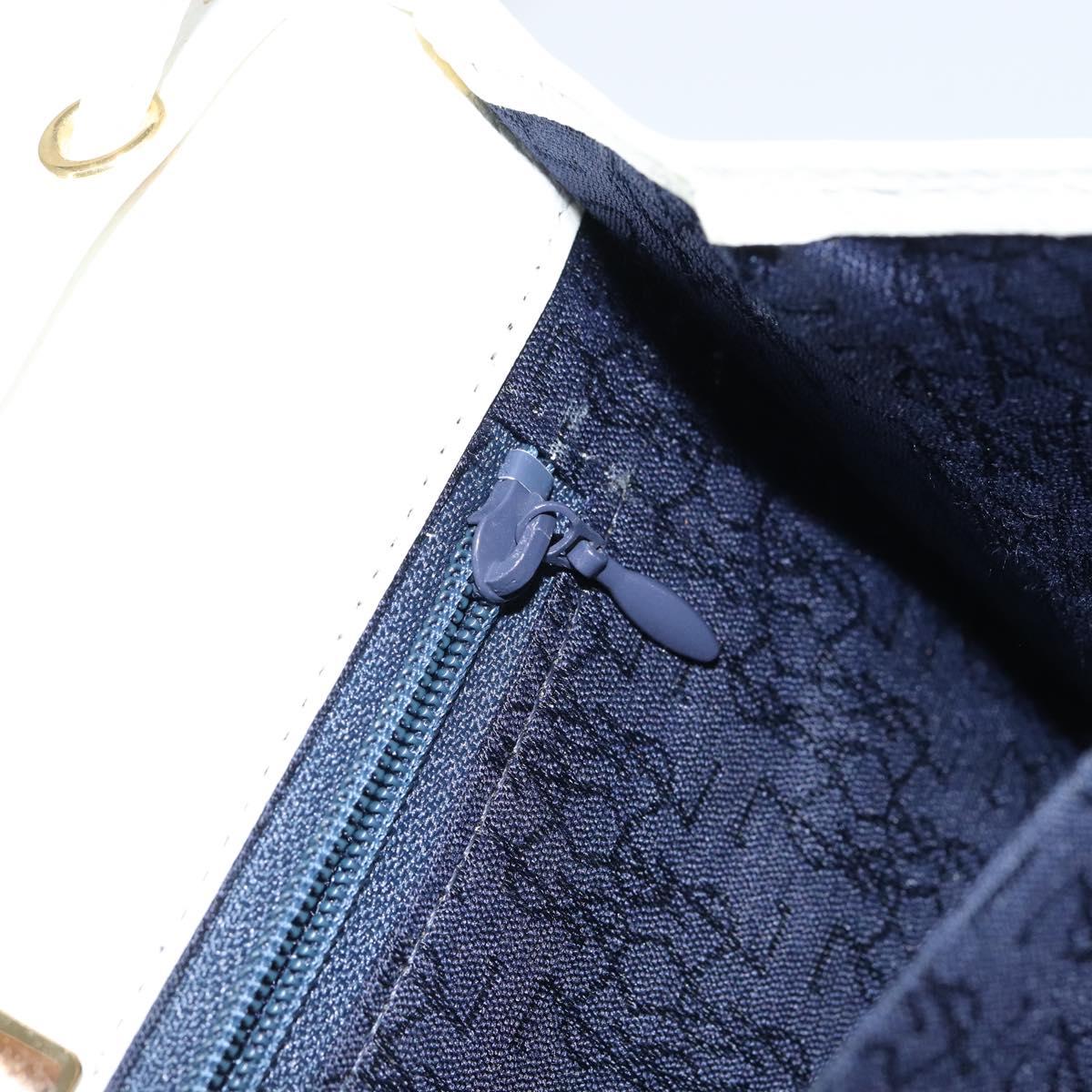 SAINT LAURENT Shoulder Bag Leather White Gold Auth ep11836