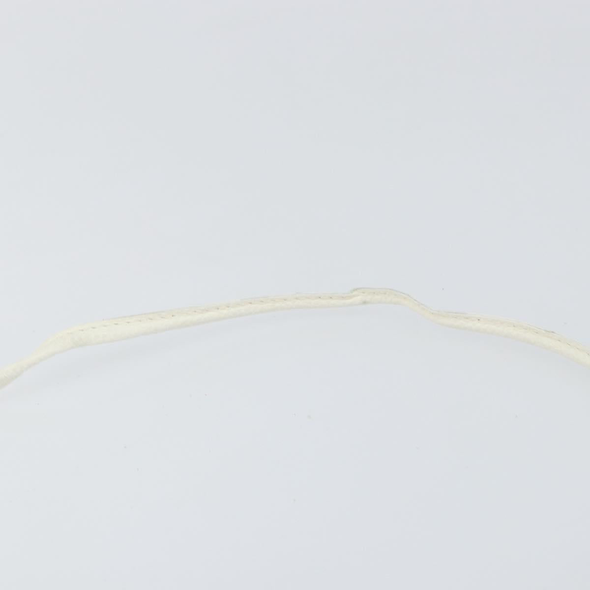 SAINT LAURENT Shoulder Bag Leather White Gold Auth ep11836