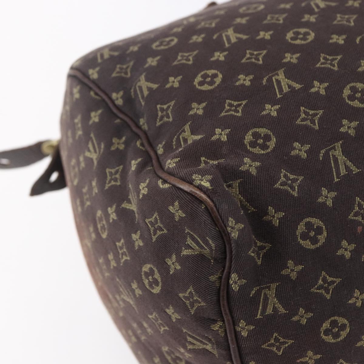 LOUIS VUITTON Monogram Mini Lin Speedy 30 Bag Brown Ebene M95224 Auth ep11838