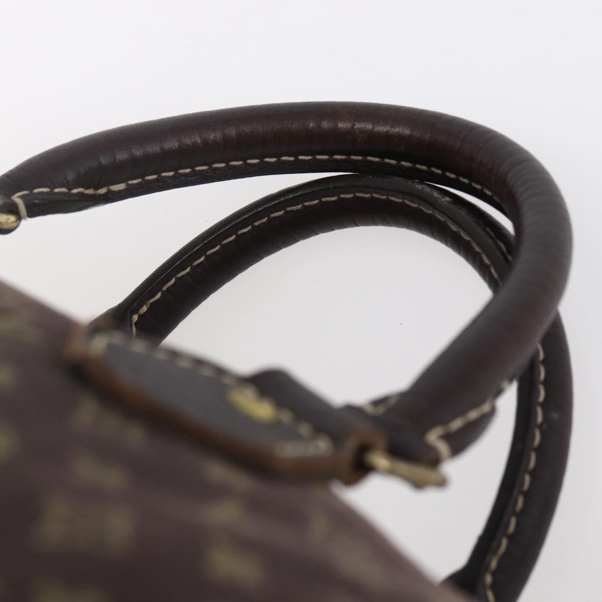 LOUIS VUITTON Monogram Mini Lin Speedy 30 Bag Brown Ebene M95224 Auth ep11838