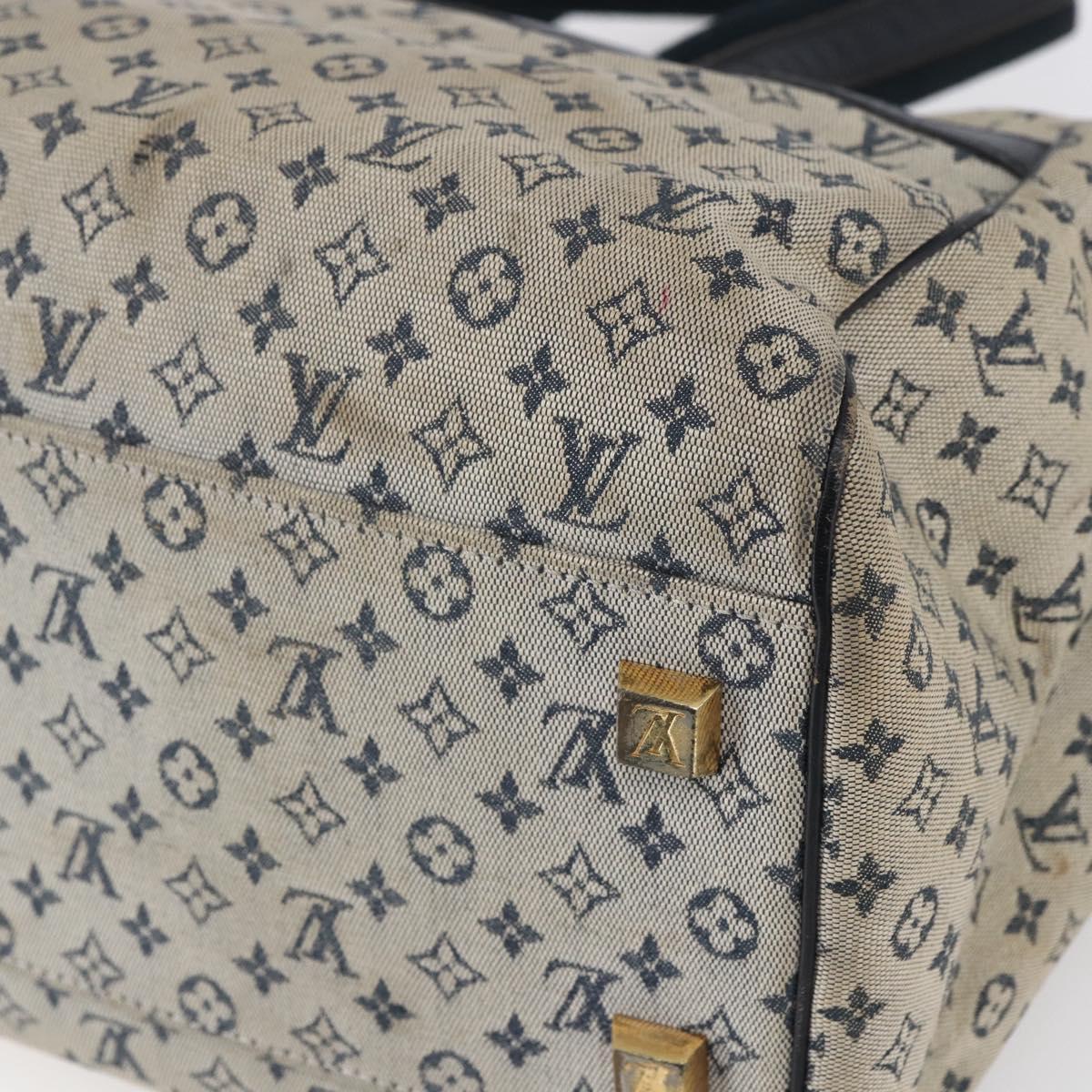 LOUIS VUITTON Monogram Mini Josephine GM Hand Bag Blue M92211 LV Auth ep11840