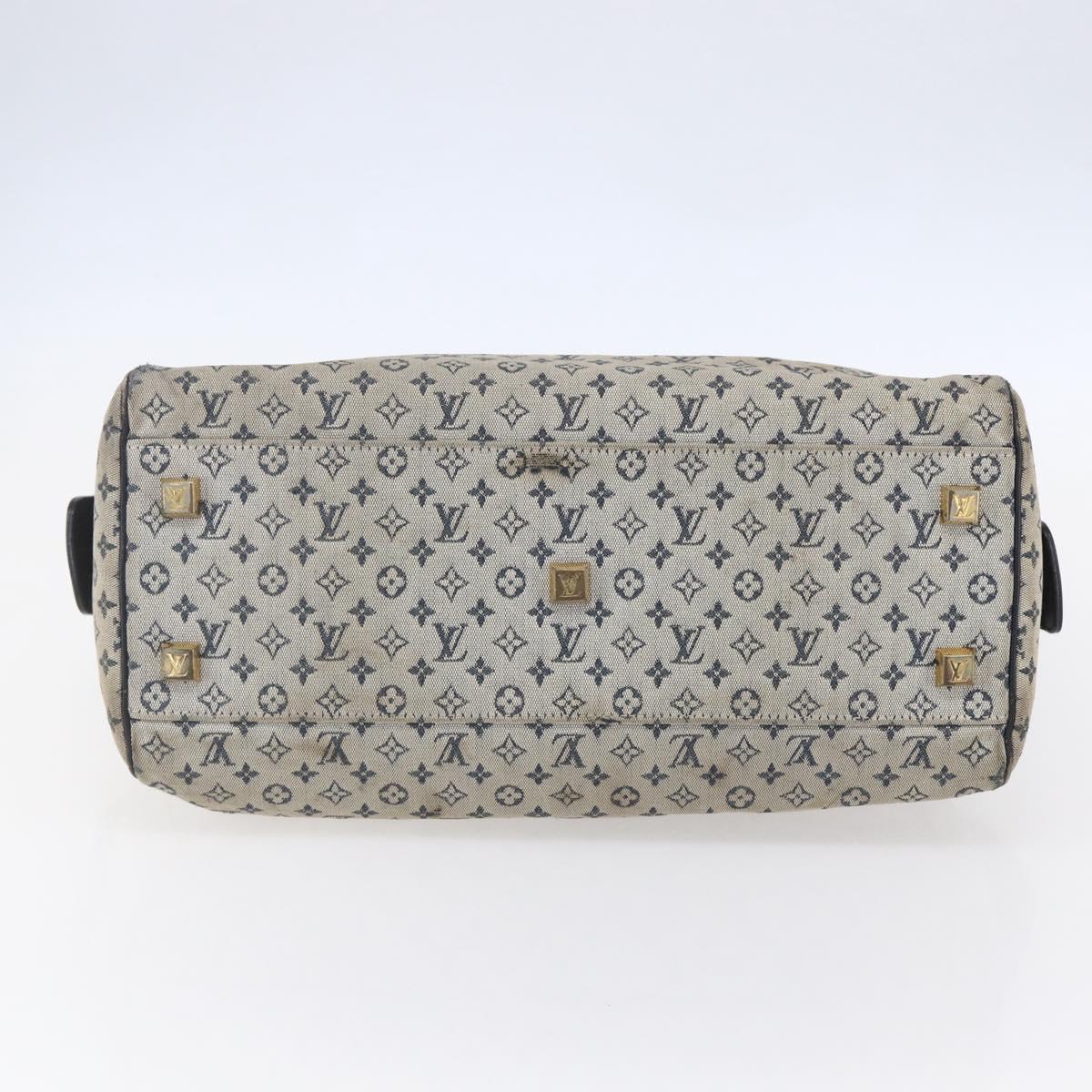 LOUIS VUITTON Monogram Mini Josephine GM Hand Bag Blue M92211 LV Auth ep11840