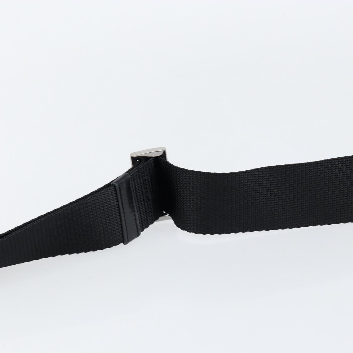 PRADA Shoulder Bag Nylon Black Silver Auth ep11849