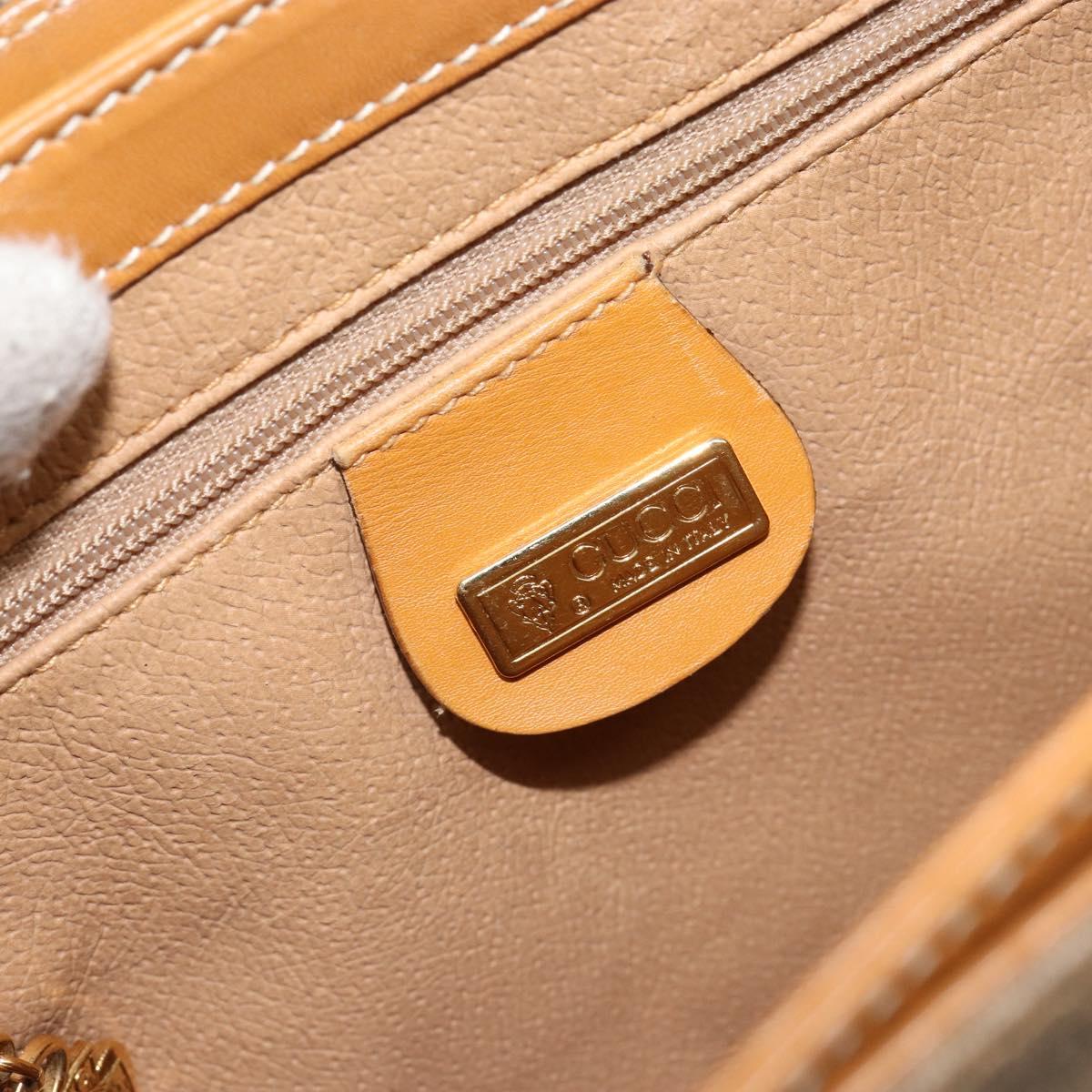 GUCCI Micro GG Supreme Shoulder Bag PVC Gold Beige 001 116 0924 Auth ep11850