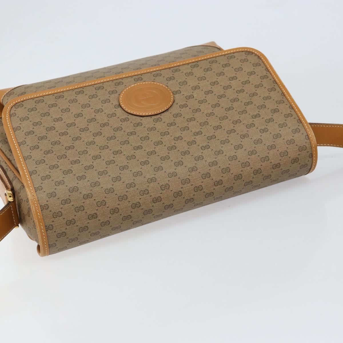 GUCCI Micro GG Supreme Shoulder Bag PVC Gold Beige 001 116 0924 Auth ep11850