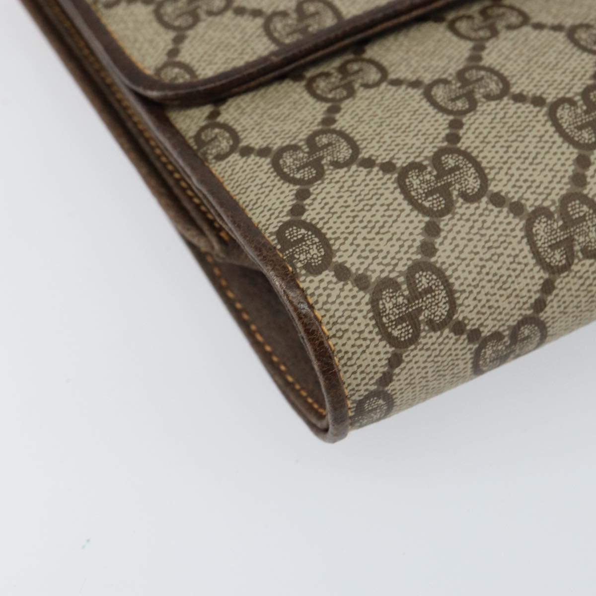 GUCCI GG Supreme Shoulder Bag PVC Beige Gold 904 02 050 Auth ep11859