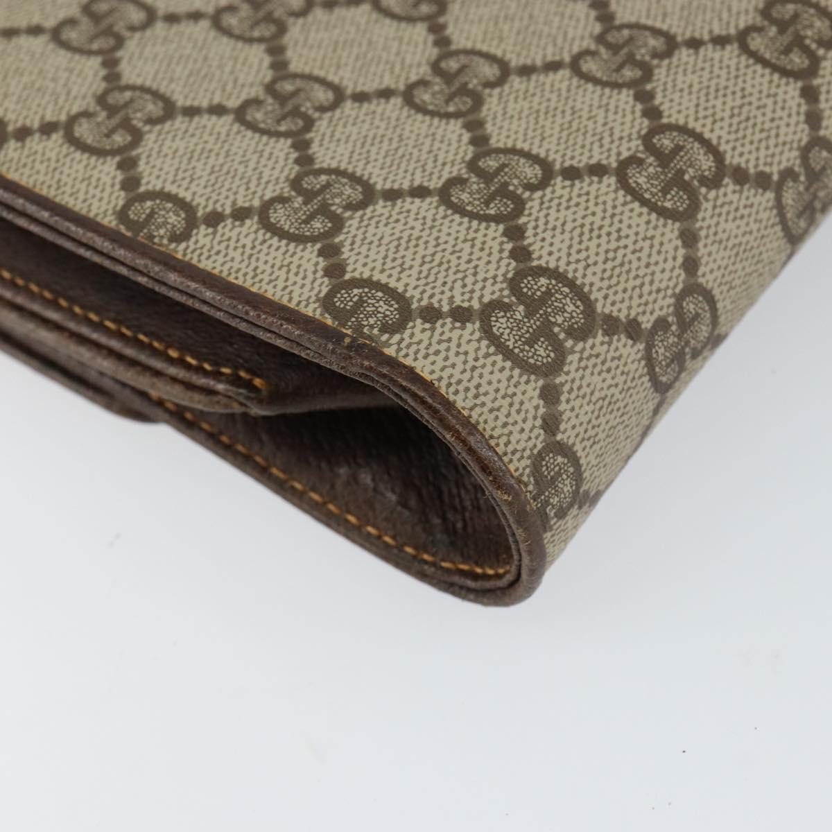 GUCCI GG Supreme Shoulder Bag PVC Beige Gold 904 02 050 Auth ep11859