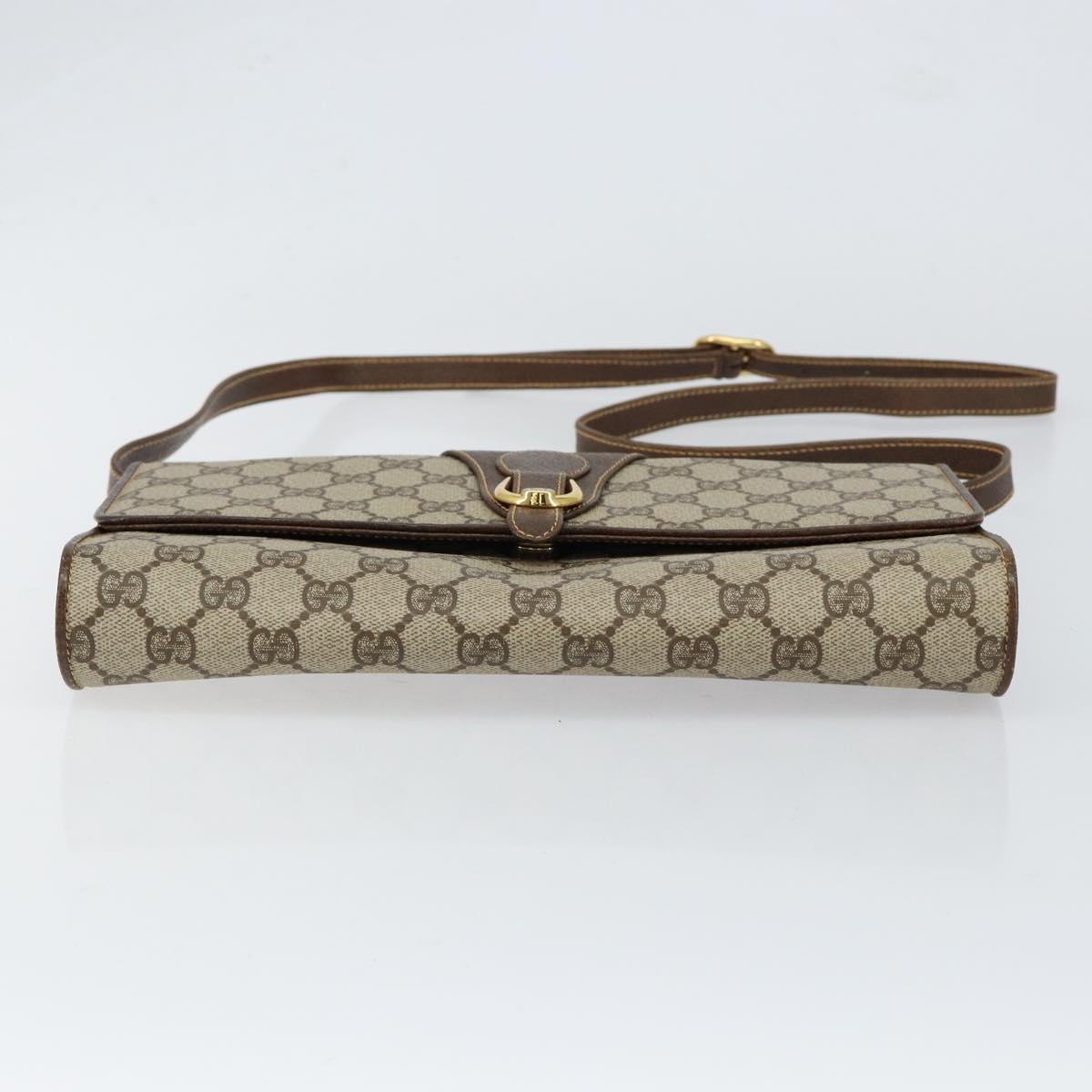 GUCCI GG Supreme Shoulder Bag PVC Beige Gold 904 02 050 Auth ep11859