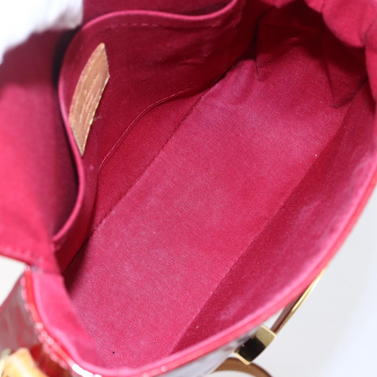 LOUIS VUITTON Vernis Bell Flower PM Bag Rouge Grunadine M91729 LV Auth ep11870