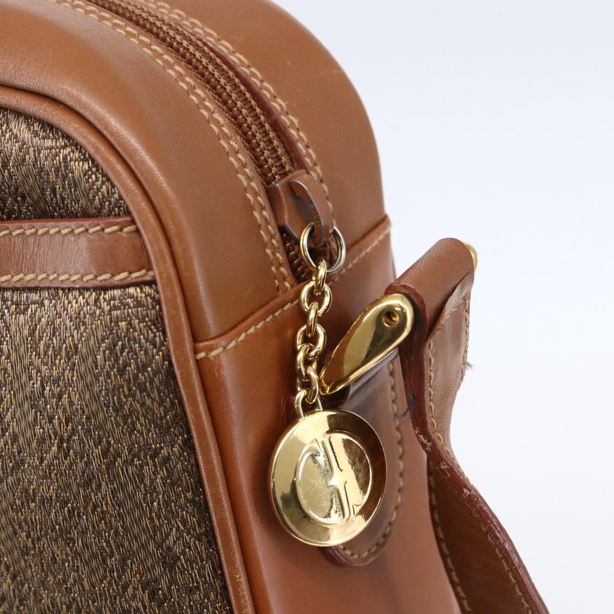 GUCCI Shoulder Bag Canvas Leather Beige Gold 007 115 0162 Auth ep11872