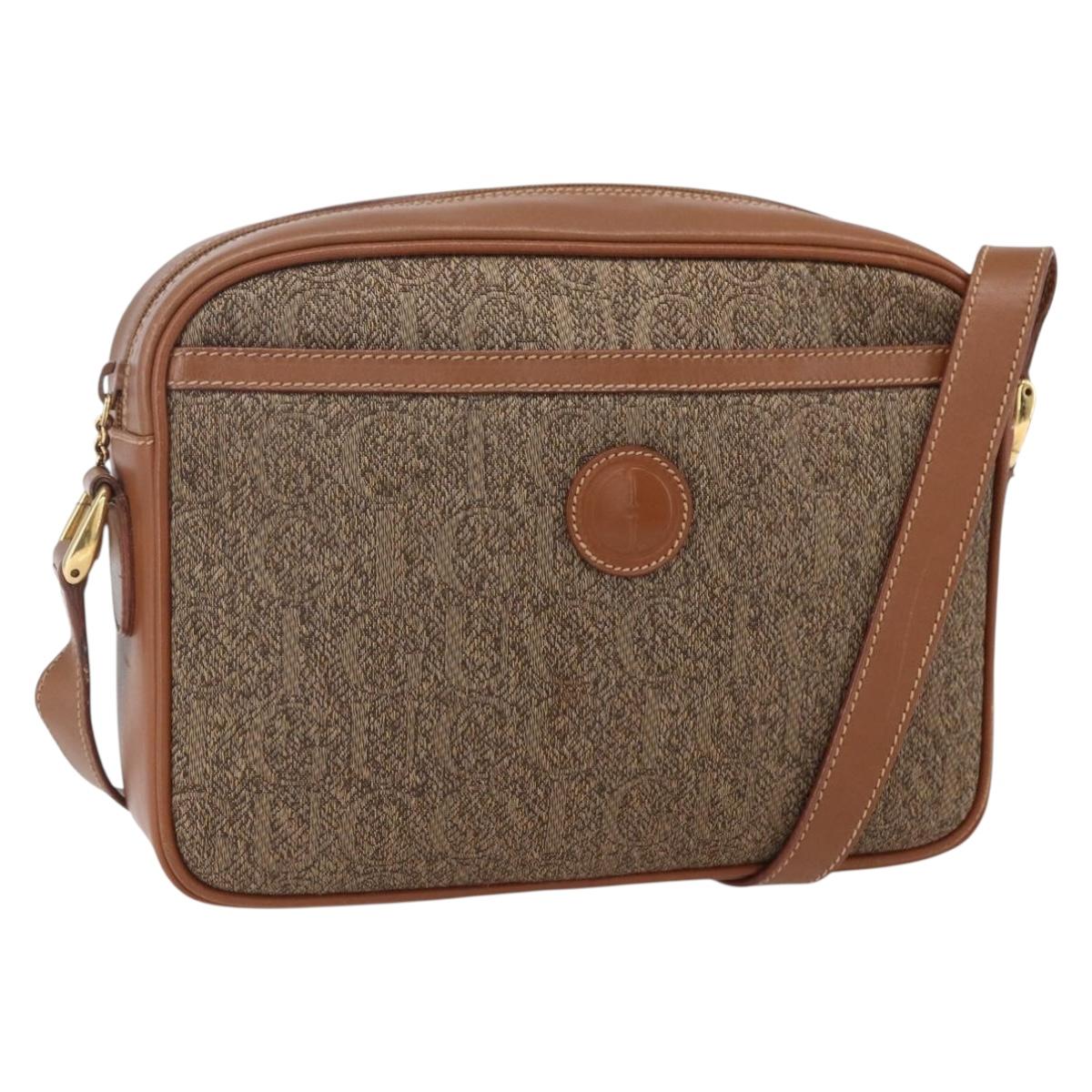 GUCCI Shoulder Bag Canvas Leather Beige Gold 007 115 0162 Auth ep11872