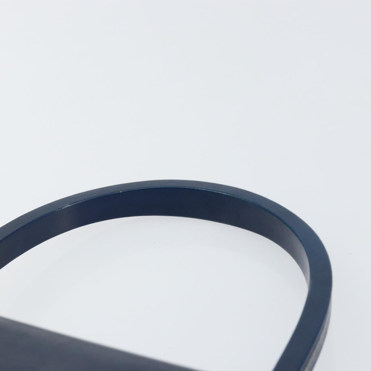 GUCCI Hand Bag Leather Navy Gold 000 46 0096 Auth ep11875