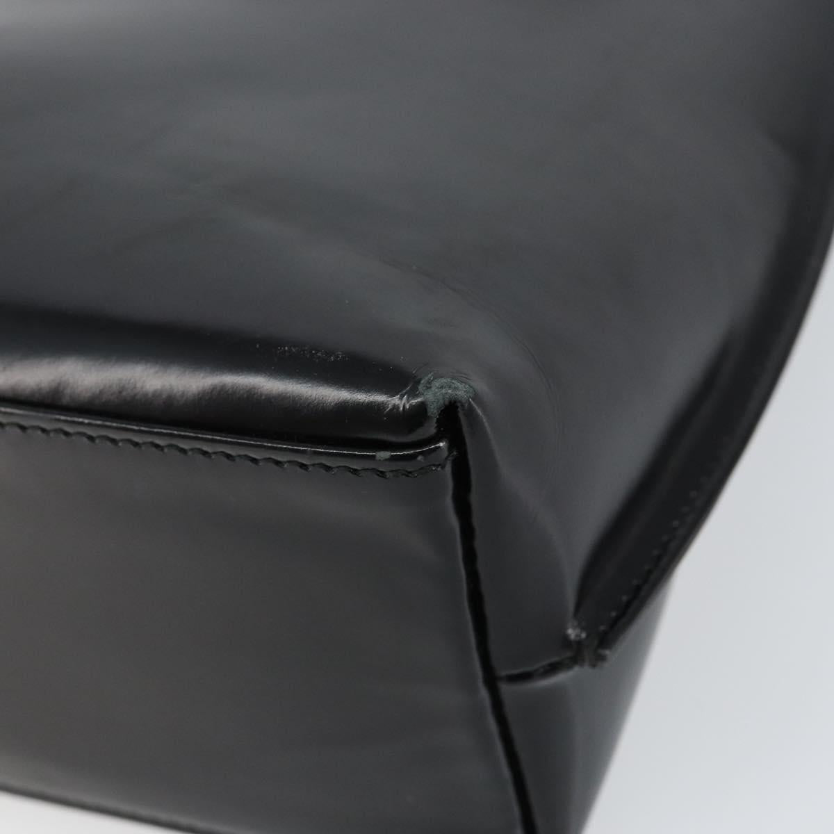 GUCCI Shoulder Bag Enamel Black Silver 001 3115 Auth ep11884