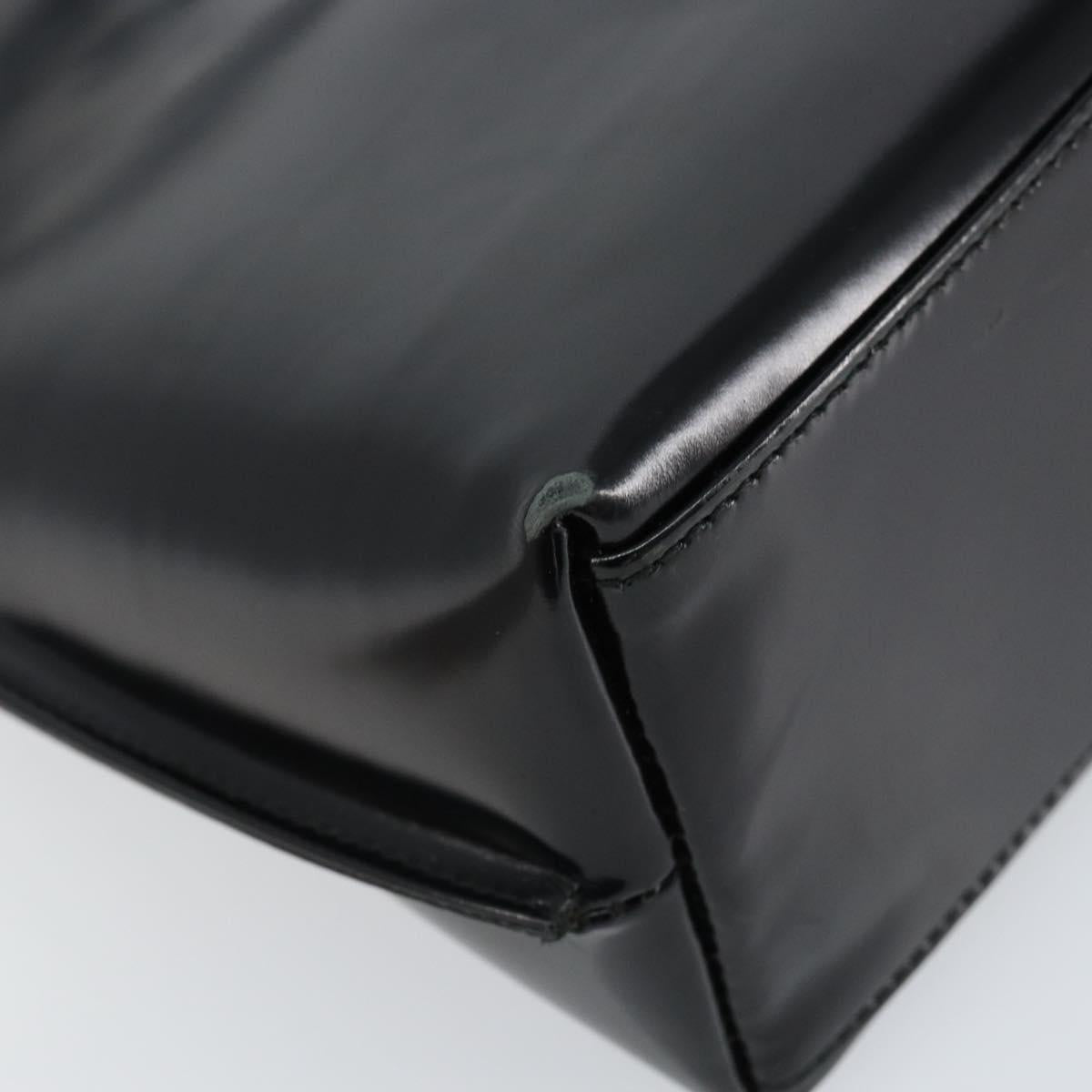 GUCCI Shoulder Bag Enamel Black Silver 001 3115 Auth ep11884