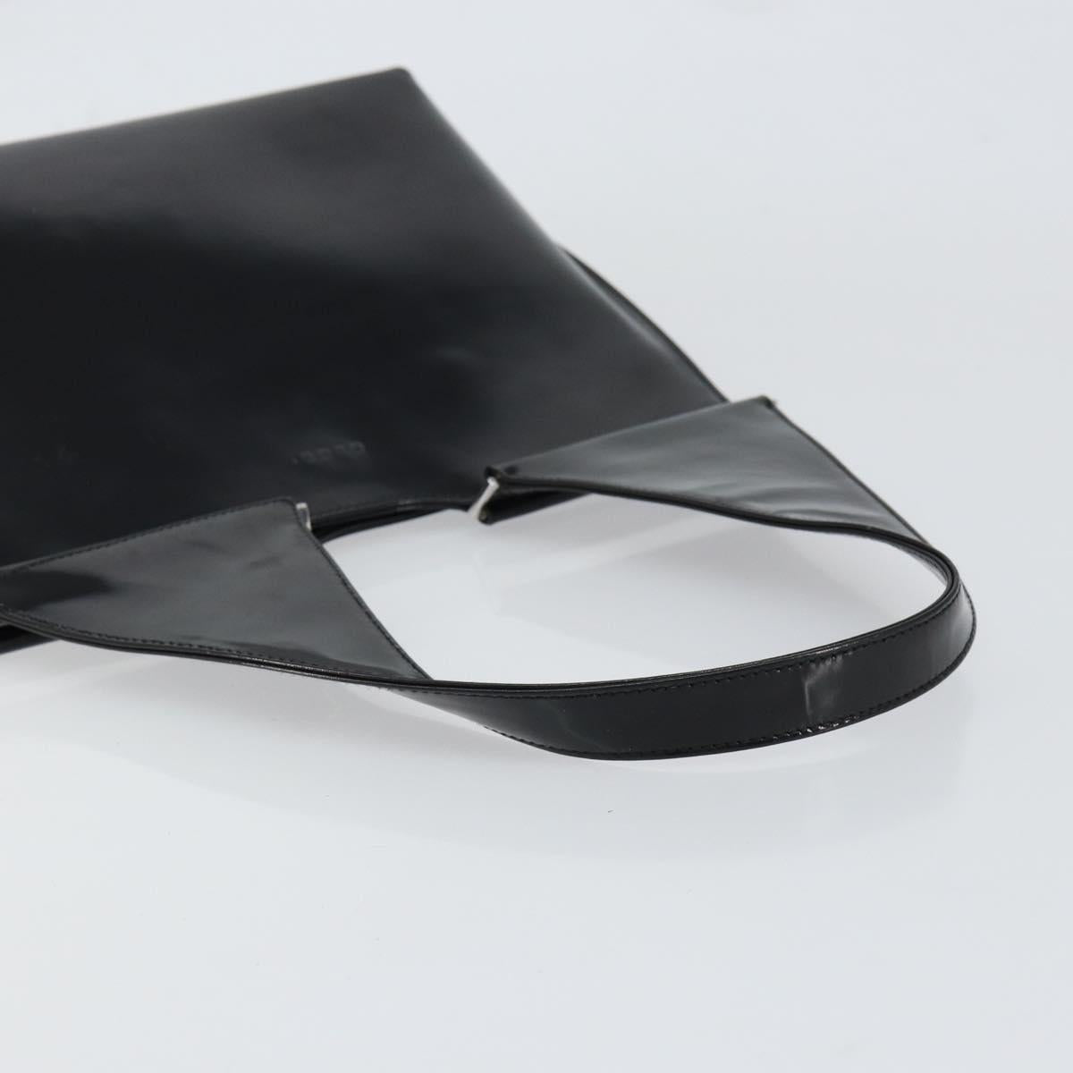 GUCCI Shoulder Bag Enamel Black Silver 001 3115 Auth ep11884